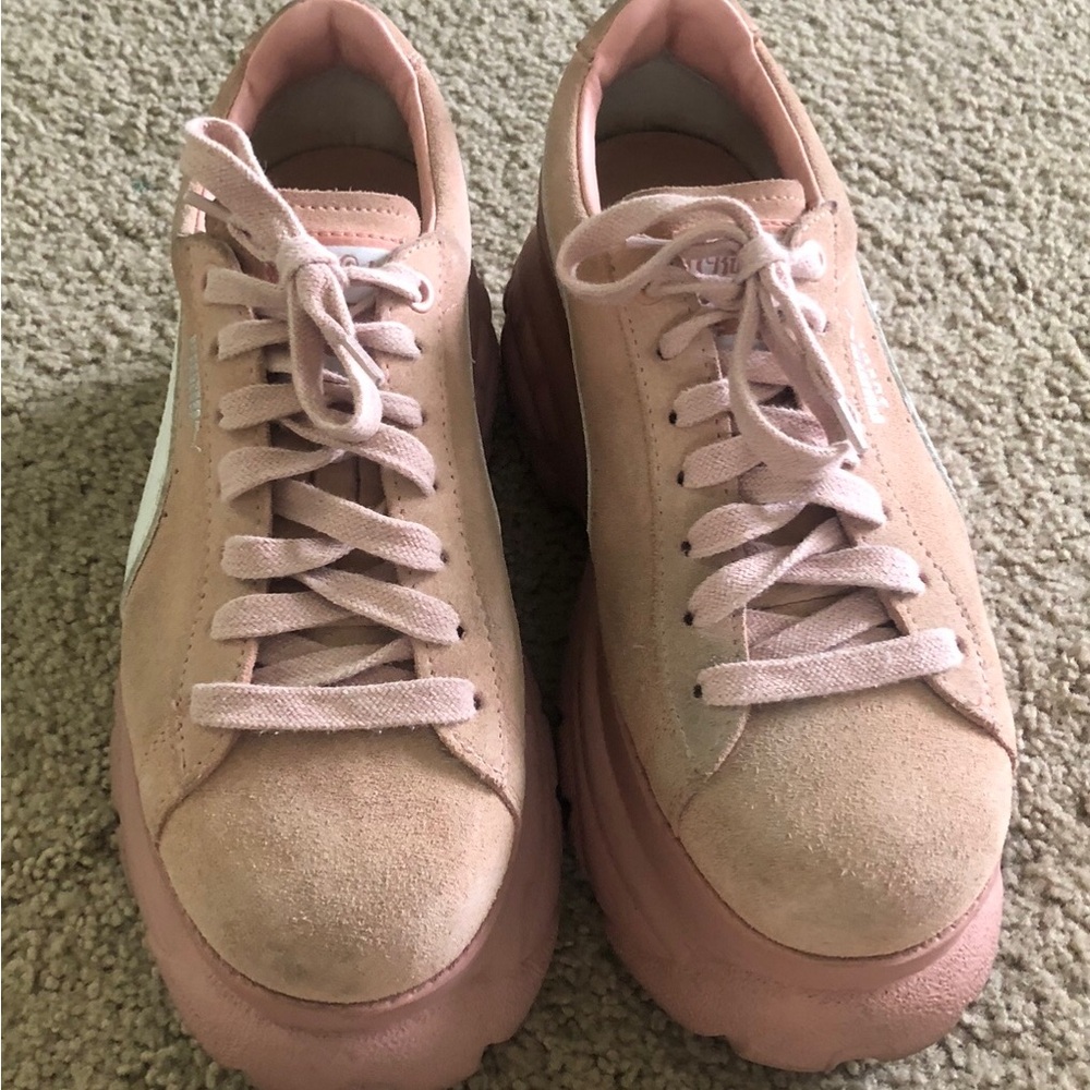 Women's Pink Suede Sneakers
